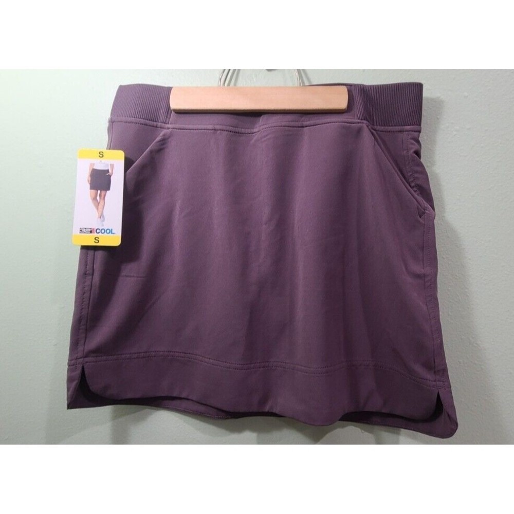 32 Degrees Cool Womens S Small Soft Comfort Stretch Pull On Skort Skirt Dk Plum